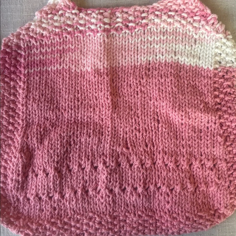 Handmade Bibs & Baby Washcloth in Heart Basket